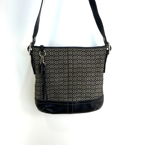 Coach Handbags - Coach Signature C Jacquard Crossbody Bag Black Purse Handbag